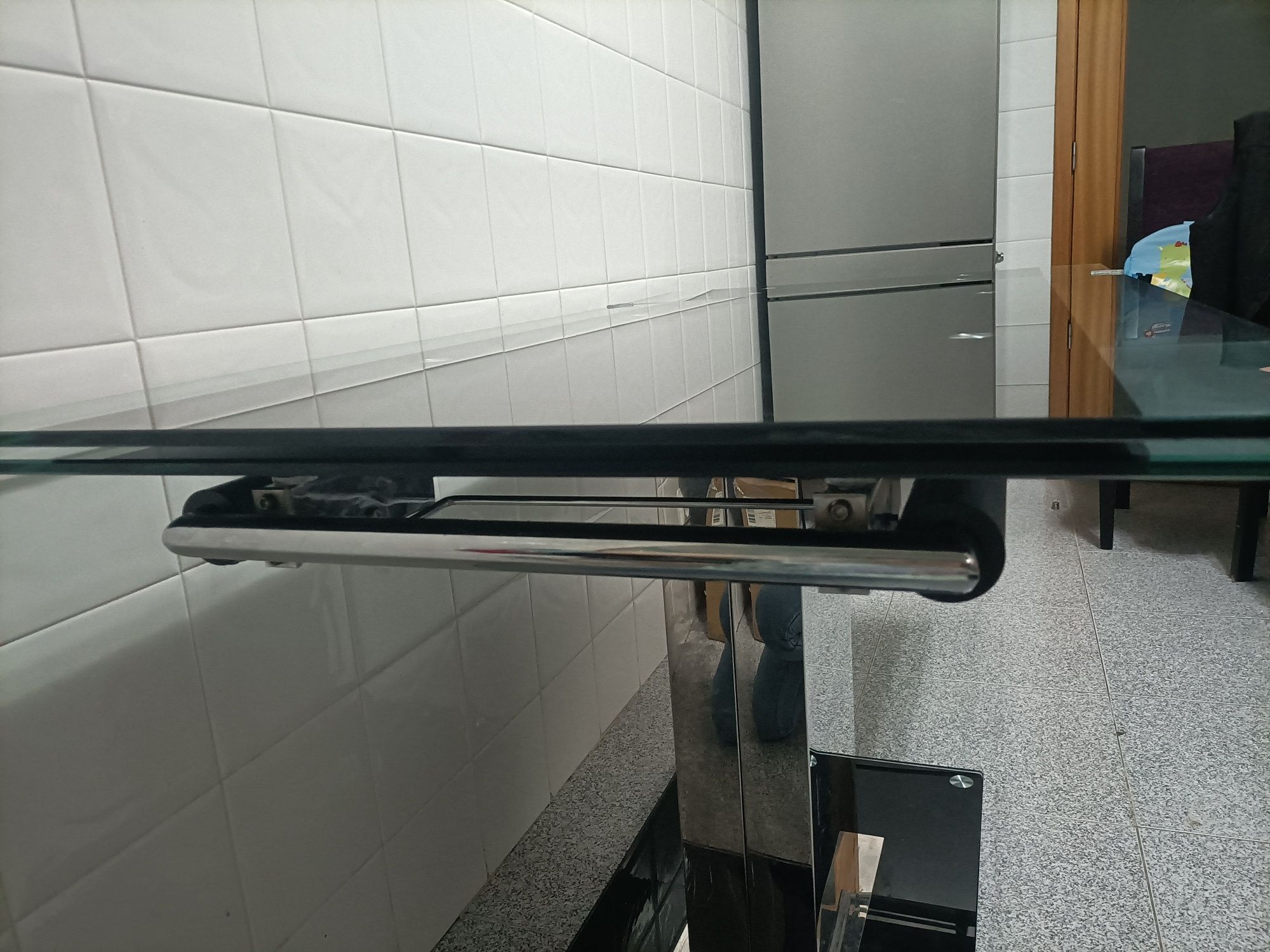 Mesa cozinha vidro extensível