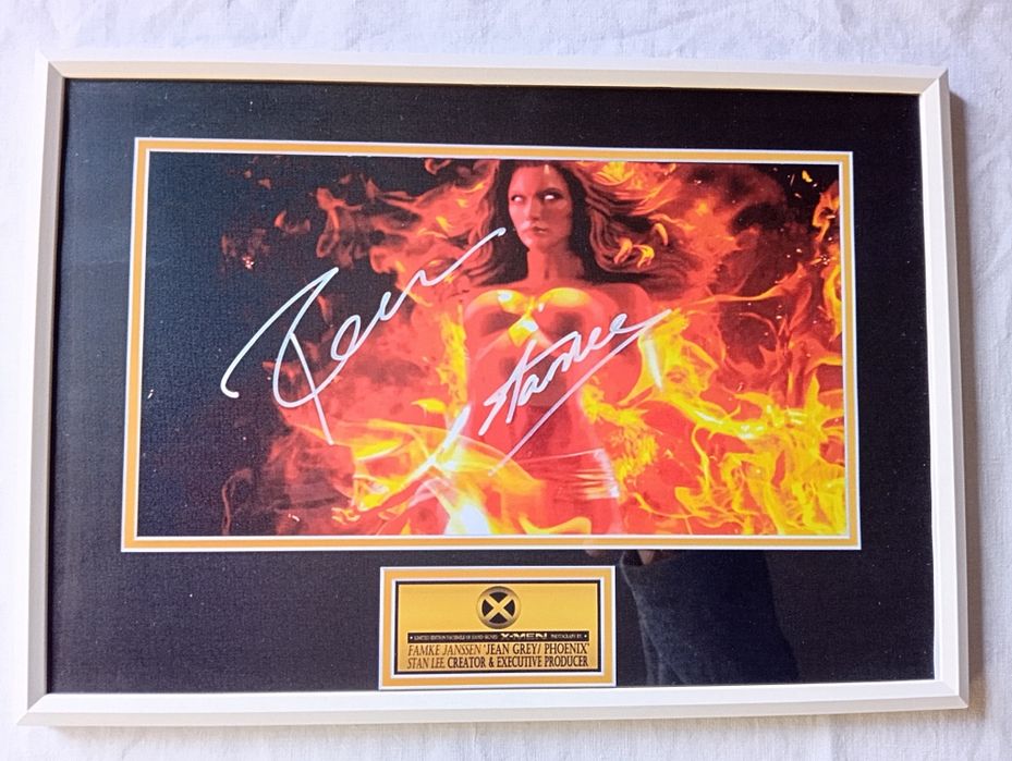 Moldura Filme X-Men Dark Phoenix com Autógrafos (A4)