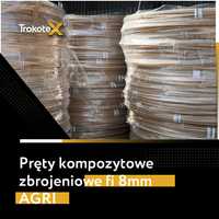 Pręty kompozytowe zbrojeniowe fi 8mm, LINIA AGRI NOWOŚĆ!