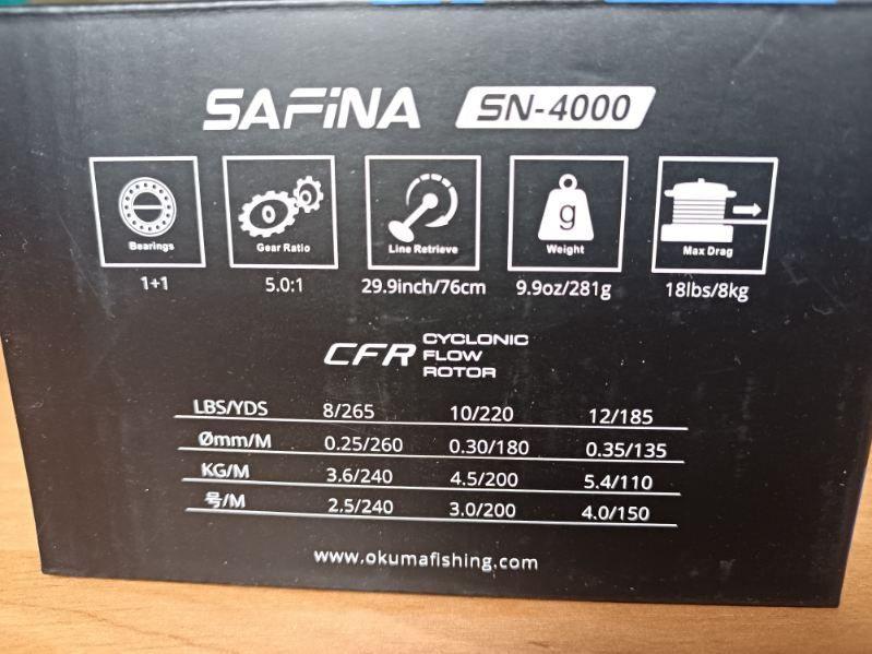 Kołowrotek Okuma Safina SN-4000