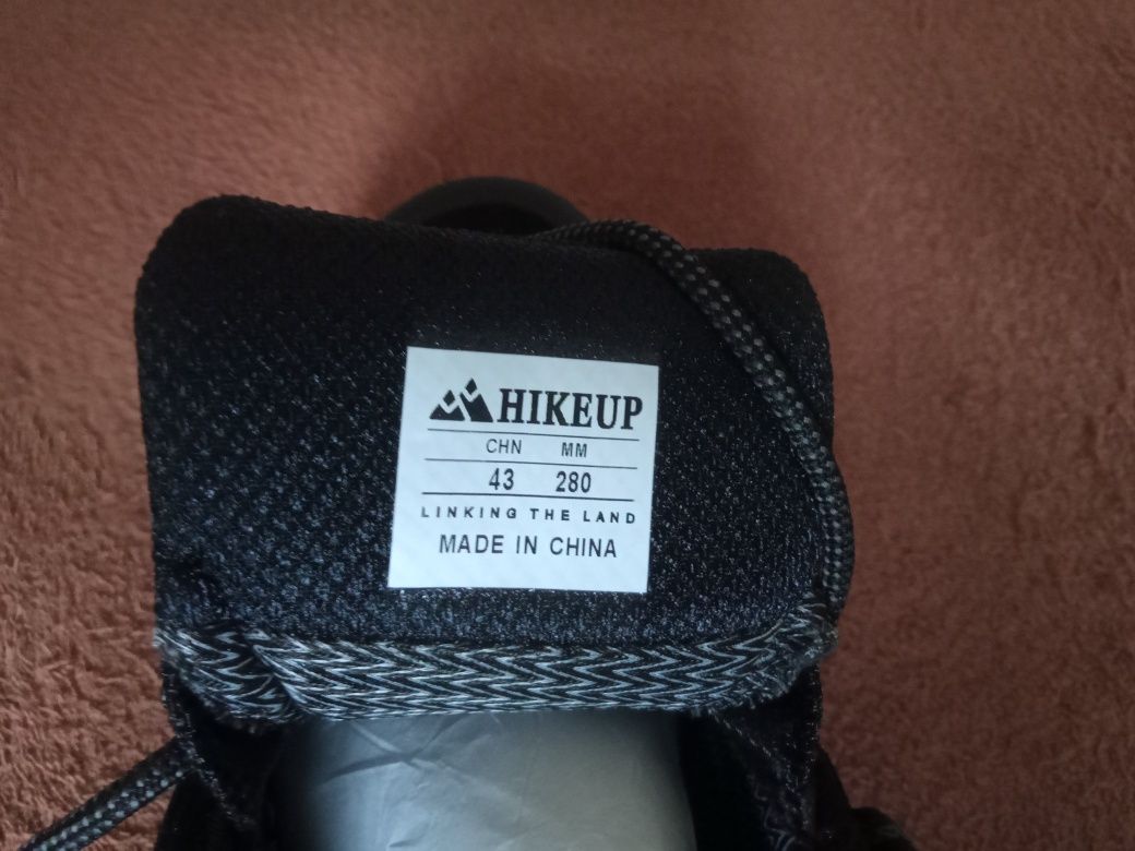 Чоловічі трекінгові черевики HIKEUP, чорні, розмір 43.
