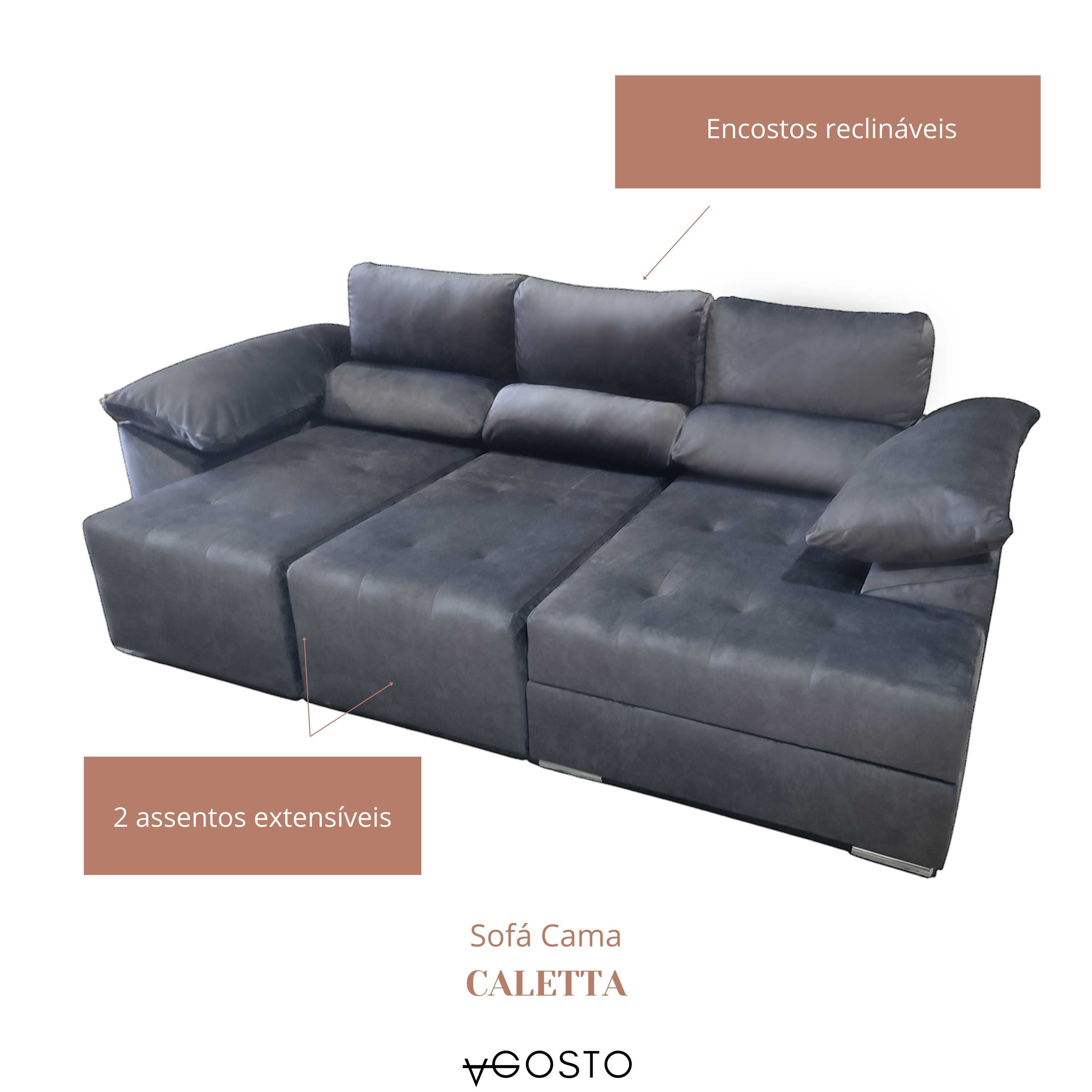 Sofá CALETTA - Sofá Cama c/ chaise longue