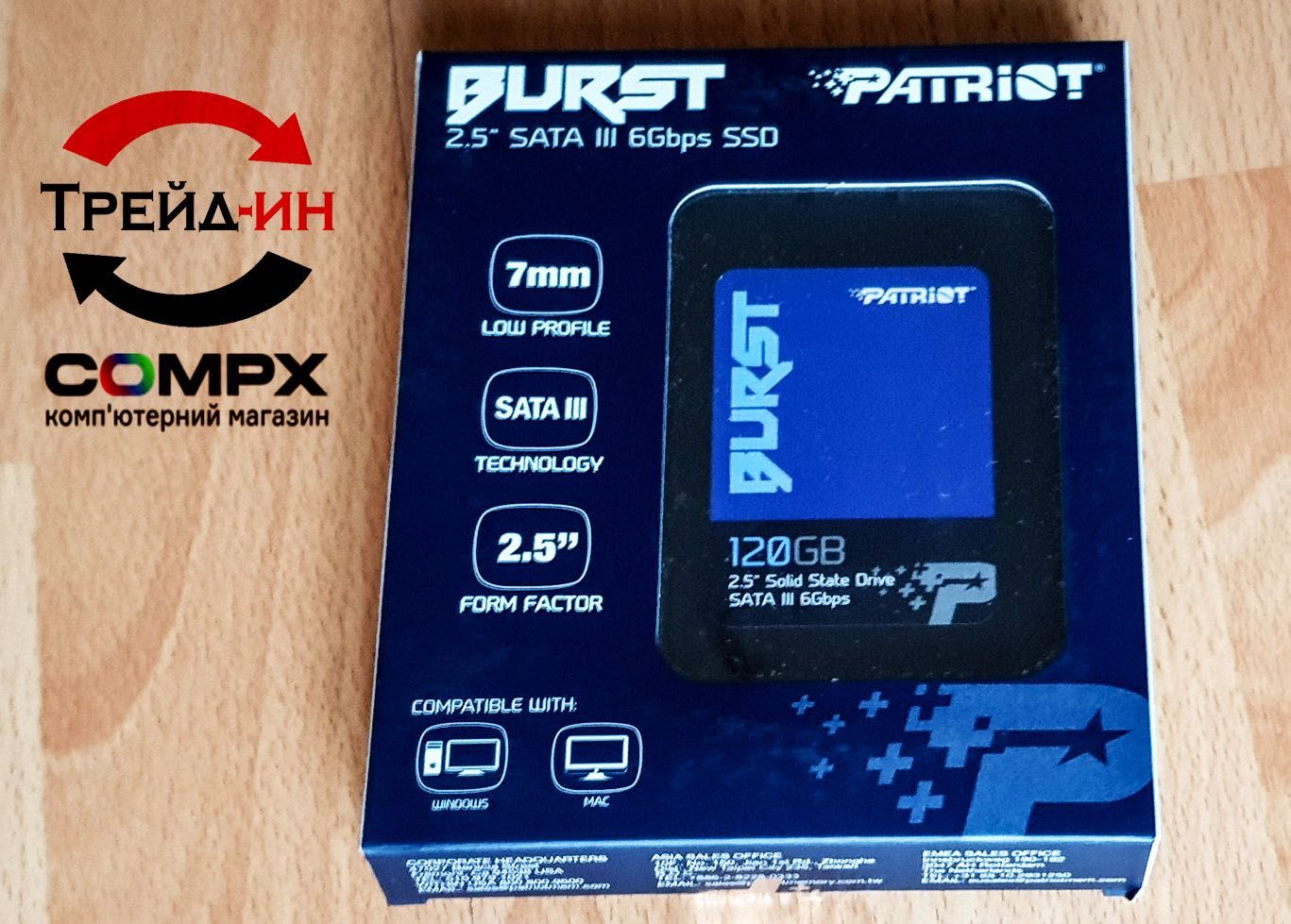 SSD Patriot Burst 120/240/480Gb! Trade-In/Гарантия/Рассрочка!