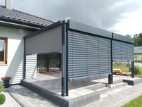 Pergola aluminiowa lamelowa bioklimatyczna altana ogrodowa 4x3 400x300