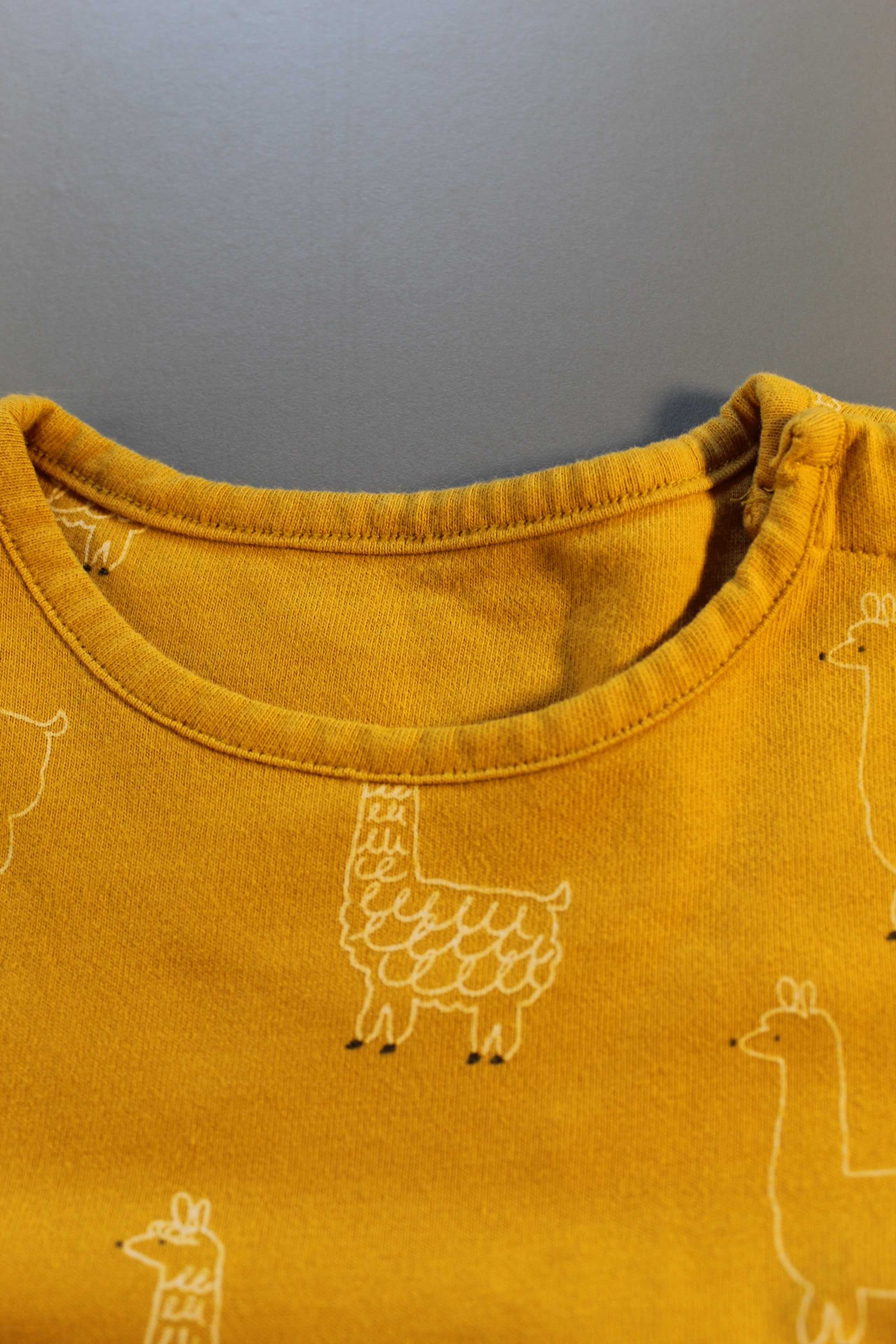 Симпатична повсякденна трикотажна сукня «M&S» з ламами, 1-2 р.р.