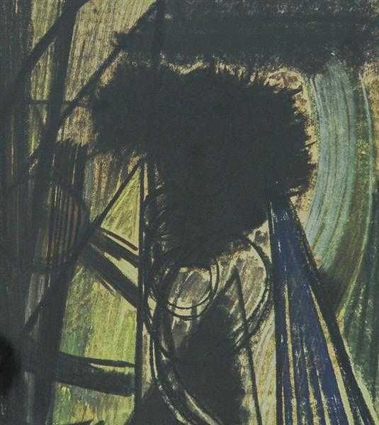 Pintura Hans Hartung - Reprodução sobre papel