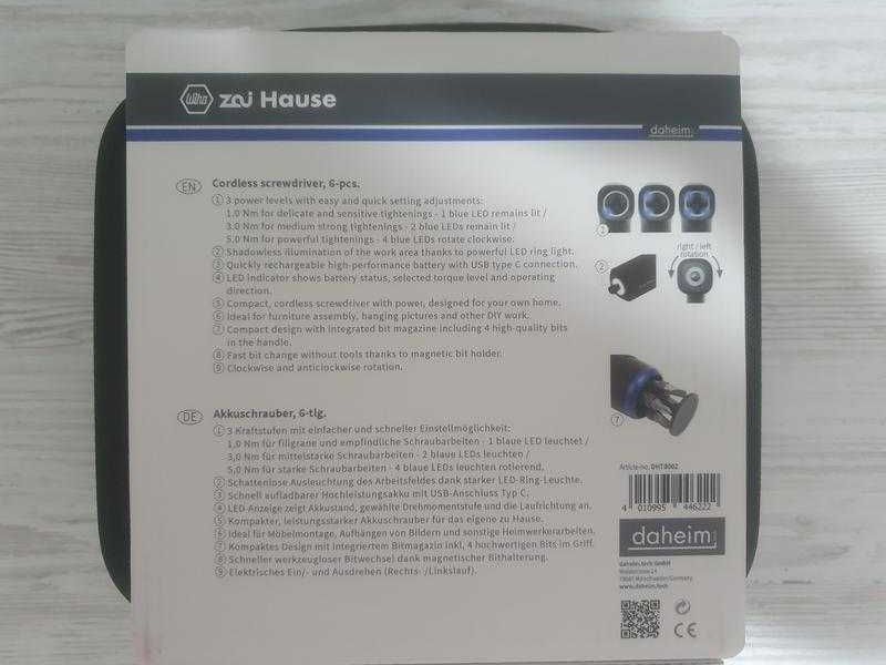 Аккумуляторная отвёртка зарядка usb Wiha 44622 Германия