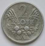 Polska 2 złote 1958 - kłosy jagódki owoce
