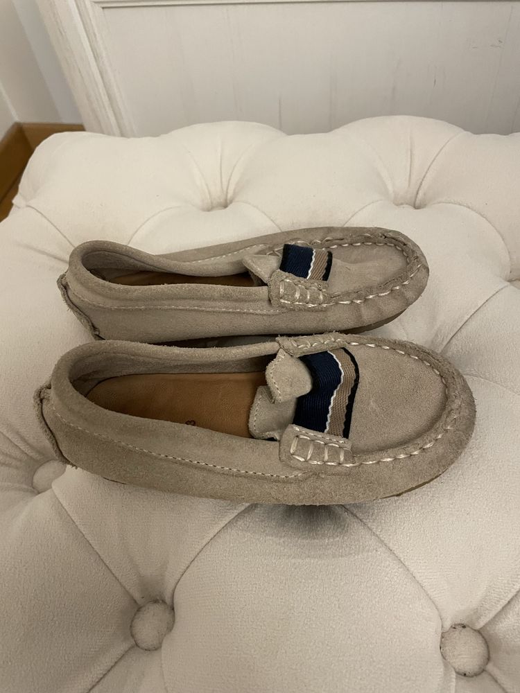 Mokasyny Buty dzieciece eleganckie Zara 23 skora naturalna zamsz
