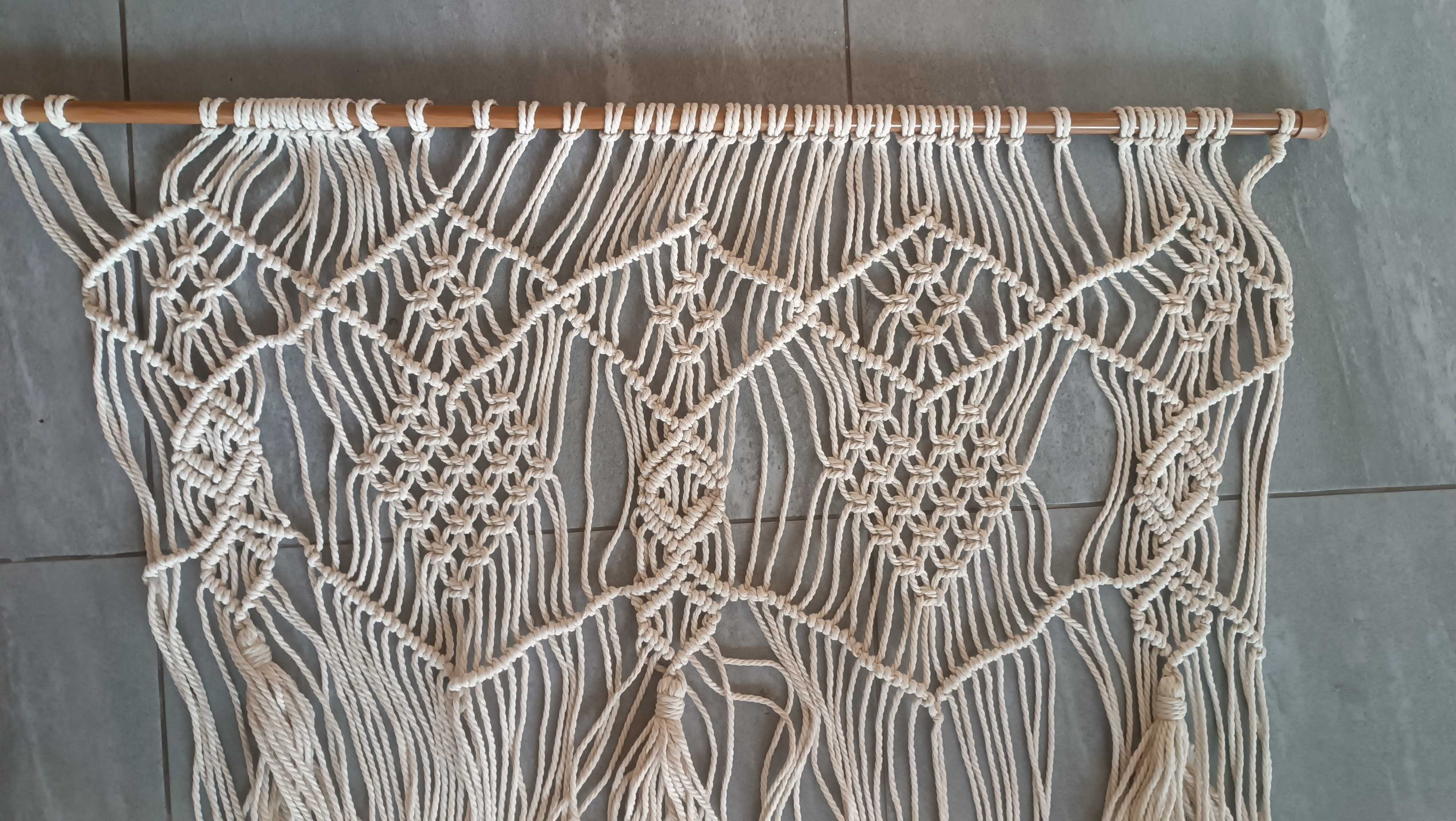 Zasłona Boho na drzwi sznurkowa zasłona 230 x 80 cm