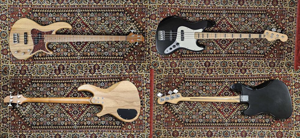 Lote de 14 baixos Yamaha Squier Ibanez OLP Aria Epiphone Acepro