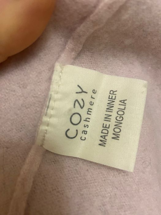 Pudrowy różowy kardigan narzutka XS 34 100% Kaszmir