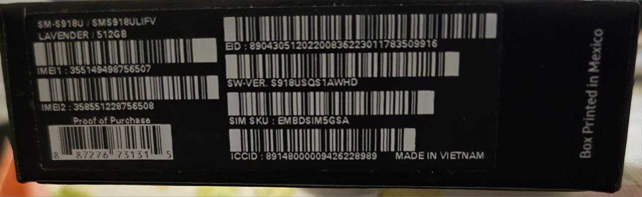 Samsung Galaxy S23 Ultra 5G 12 GB RAM  512 ROM  Lavender