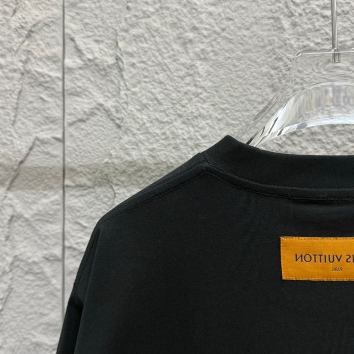 Louis Vuitton мужская футболка унисекс оверсайз оригинал черная