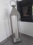 Lampion srebrny wysoki