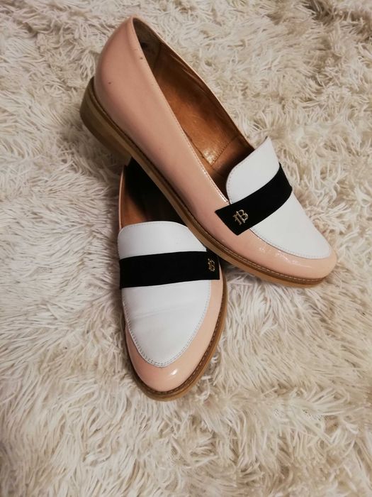 mokasyny Badura 39 skórzane mokasyny Badura 39 białe kremowe