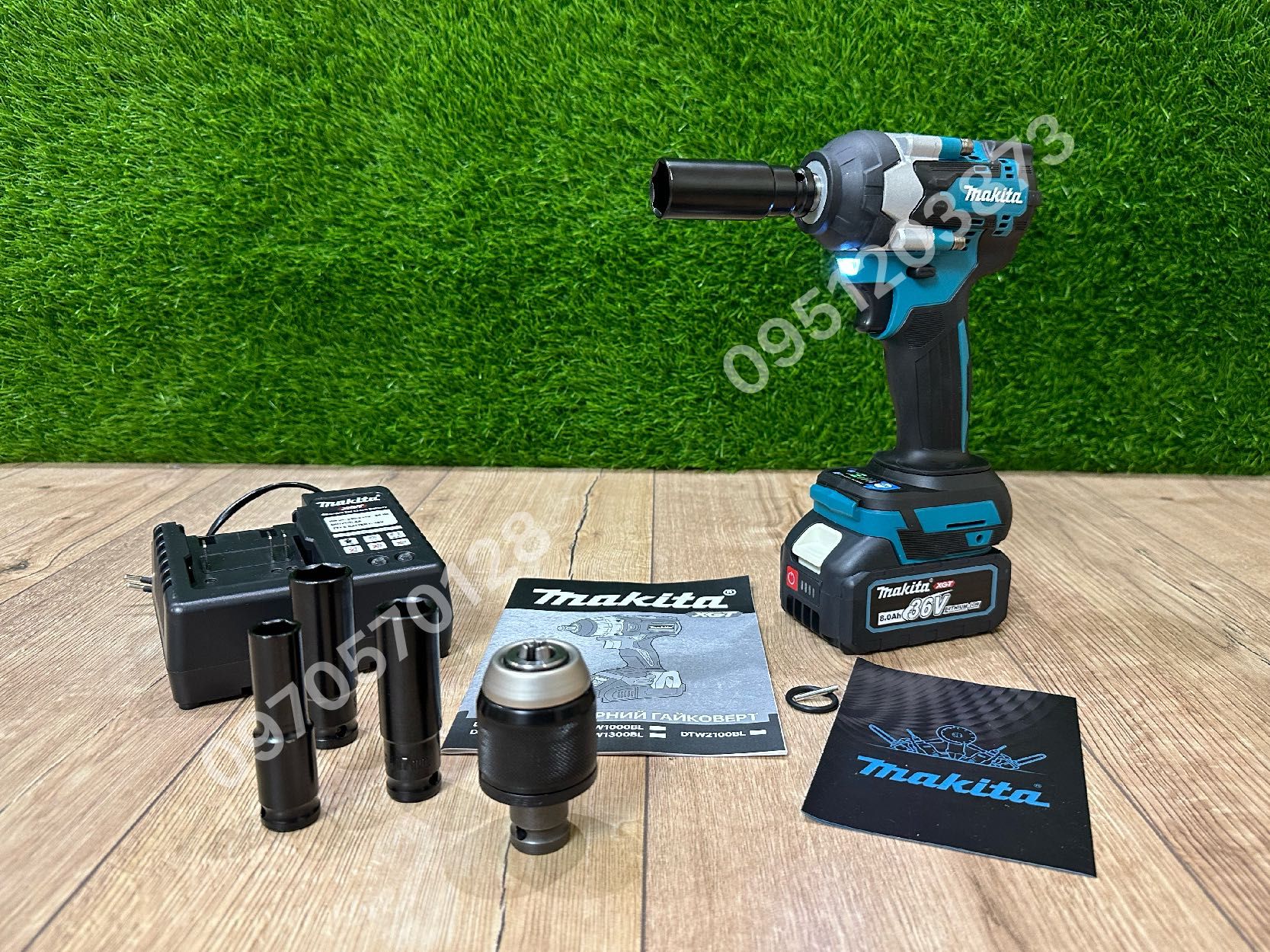 Набор 2/1 Makita Гайкокрут DTW500BL + Болгарка DGA504BL c 2акб 36V 8Ah