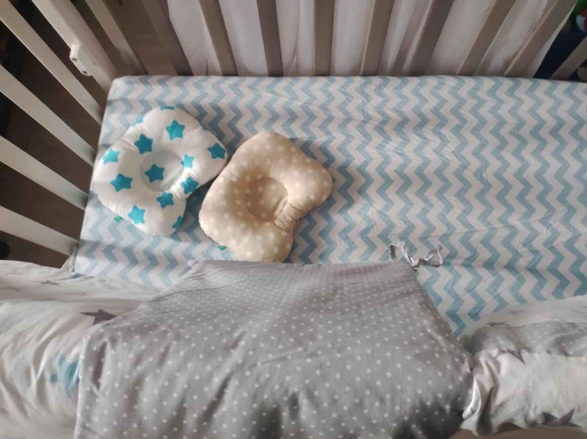 Кроватка ВЕРЕС с маятником и балдахином, матрасиком, одеялком и бортик