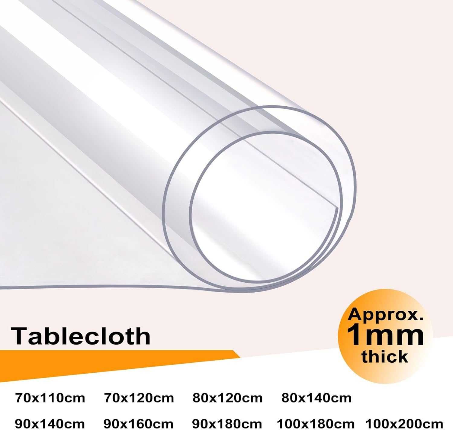 Nowy przezroczysty wodoodporny obrus / PCV / 70x120cm / WOLTU !A1556!