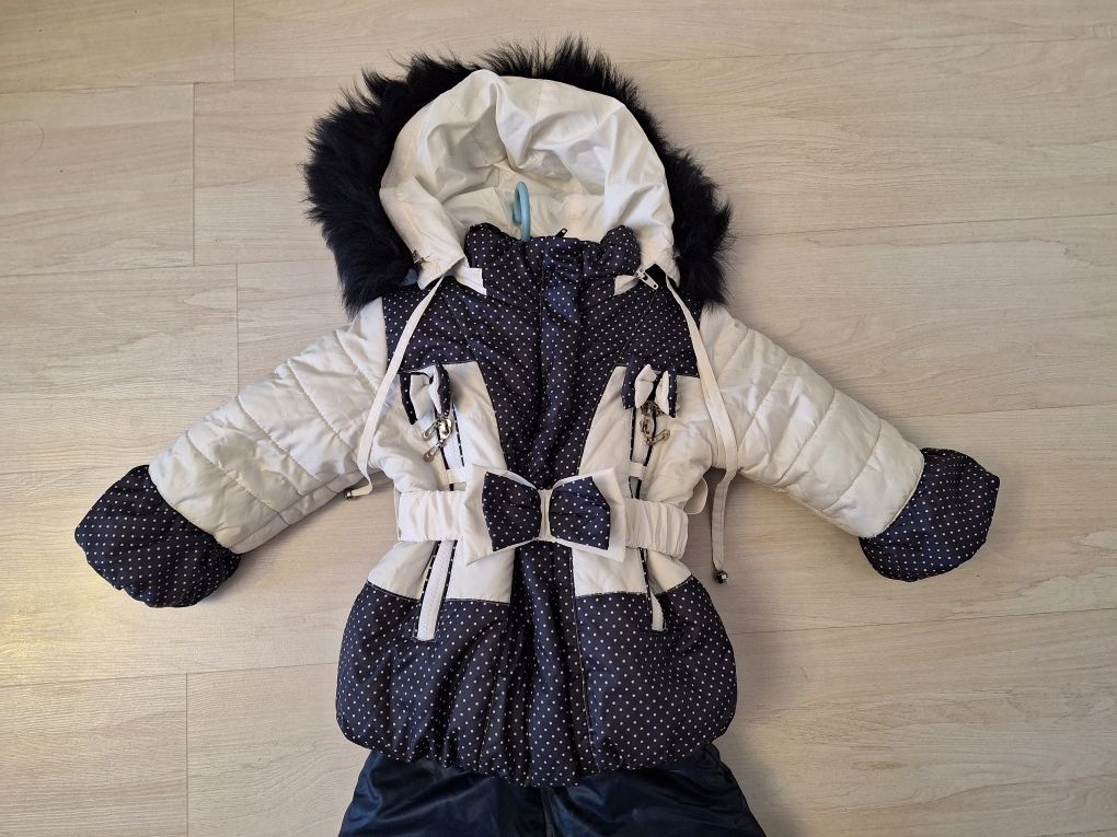 Зимова курточка з комбінезоном на дівчинку 1.5-3 років