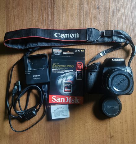 Canon 650d + Hellios 44-4,  2 оригінальних акума, та швидка флешка
