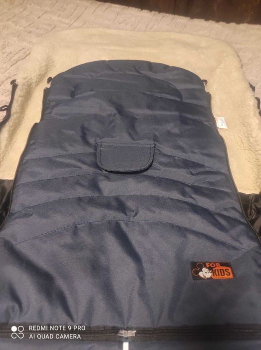 Зимовий конверт-чохол For Kids на овчині в коляску, на санки