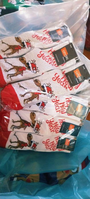 Новорічні носки/шкарпетки/новорічний принт/приколи чоловічі жіночі