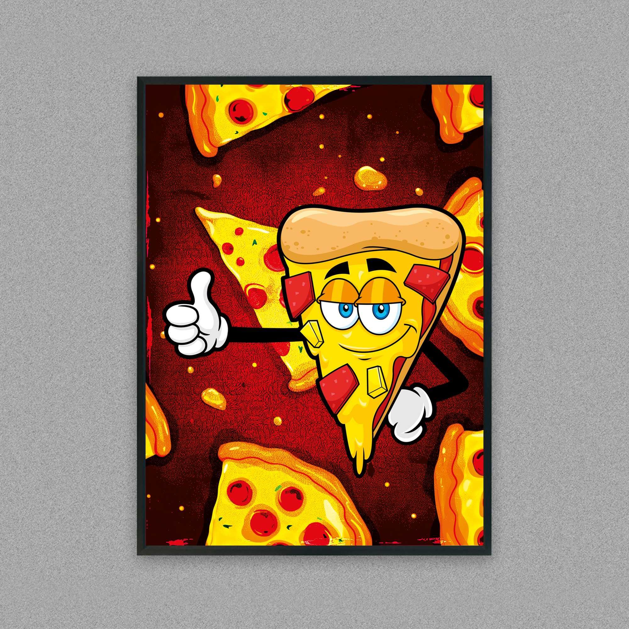 plakat pizza do kuchni, plakat do baru pizza, pizza obraz na ścianę B2