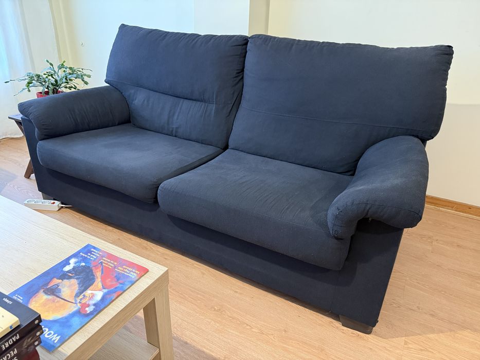 Sofá Conforama ZIP - 3 lugares / tecido preto