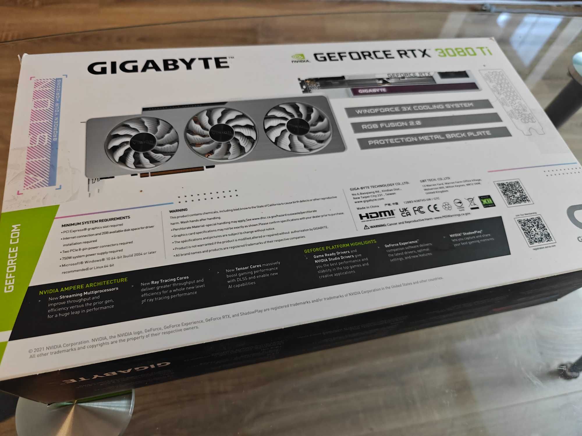 Gigabyte RTX 3080Ti 12Gb Vision OC (GV-N308TVISION OC-12GD)