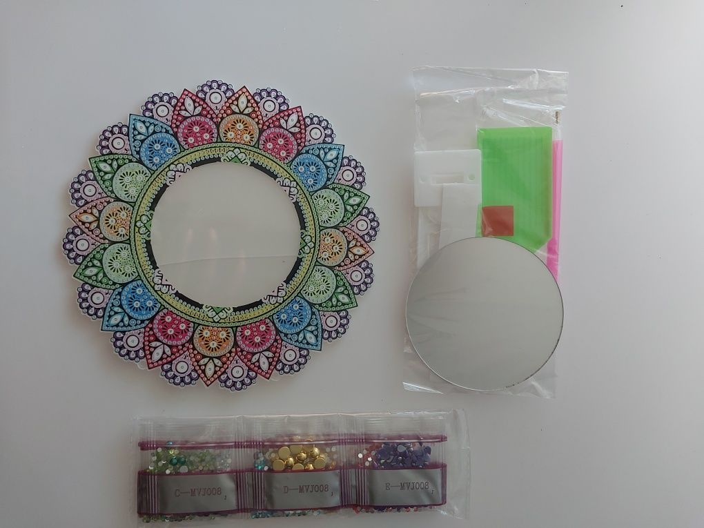 Diamentowe Lusterko mandala do malowania diamentowego