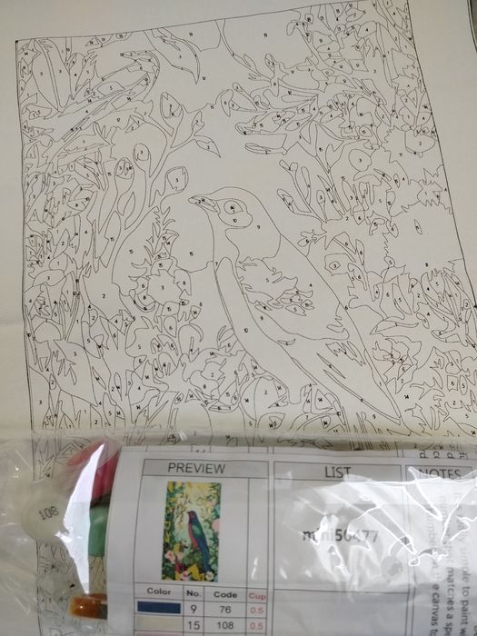 Malowanie po numerach 20x30 ptak