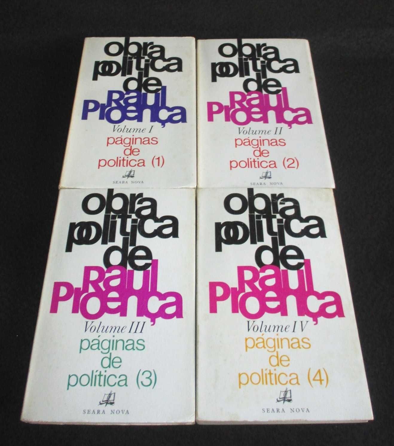 Livros Obra Política de Raul Proença 4 Volumes Completo