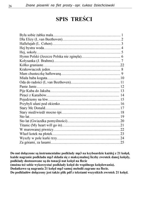 Nuty na flet prosty kolędy (21) i znane piosenki (26) 2 książki, nowe