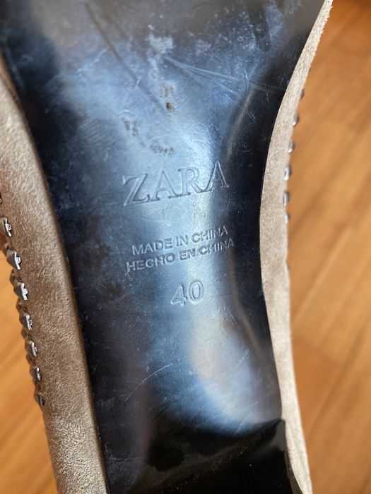 Sapatos camurça  Zara 40