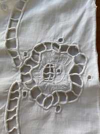 Poszewka poduszka haftowana haft ręczny richelieu 40x40 cm antyk 100 l