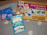 Memory słówka angielskie,flash cards, mini książeczki świnka peppa ang