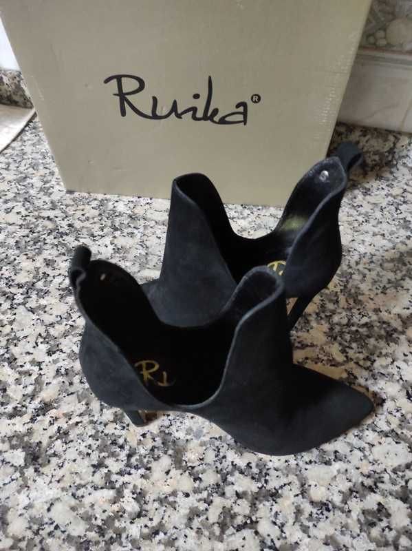 Sapatos de Salto - Ruika (Pretos; Tamanho 36; Pele Genuína)