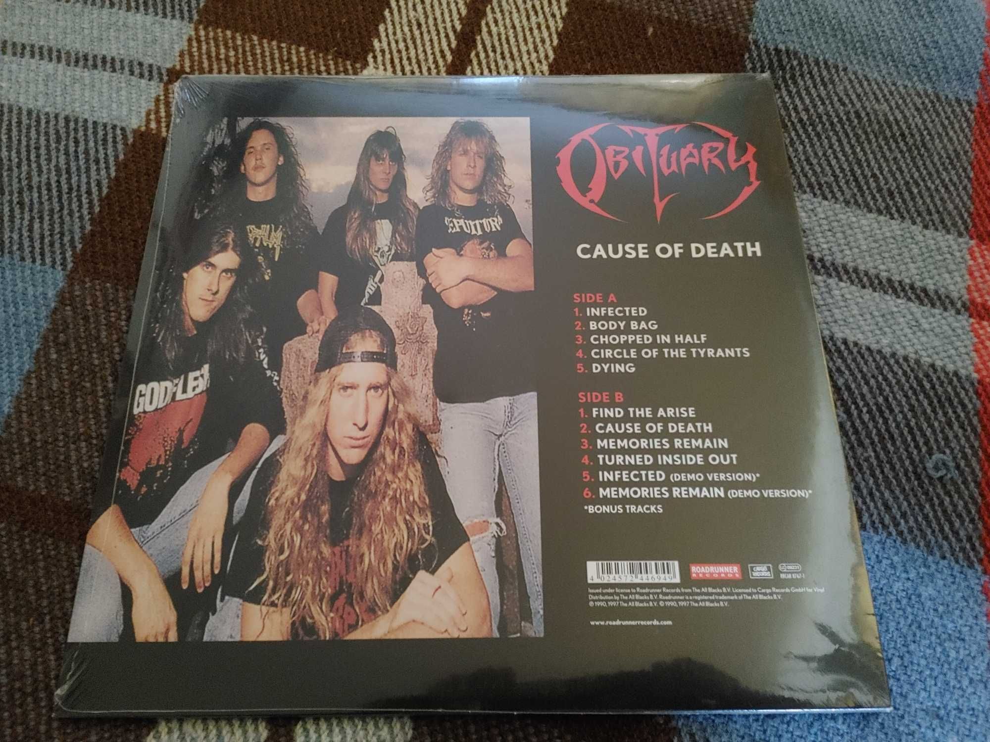 Obituary – Cause Of Death LP, Album, Remastered, Reissue 2010