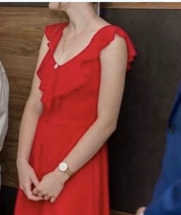 Czerwona asymetryczna sukienka KARTES