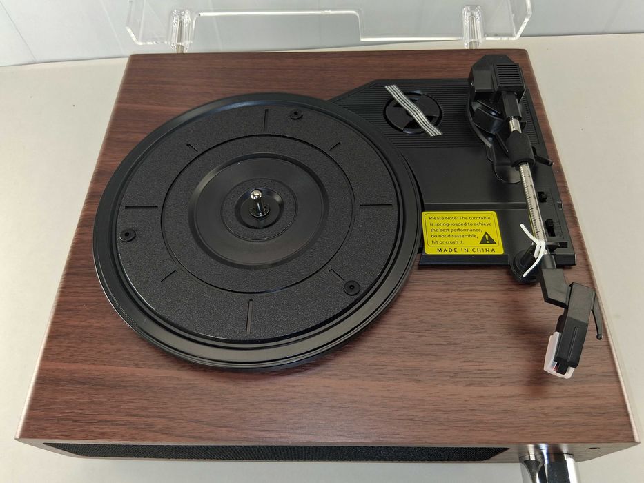 C219 Odtwarzacz Turbntable A6 Retro Audio Player z Głośnikami i USB