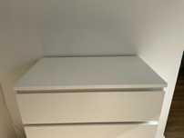 Ikea komoda malm biała 4 szuflady