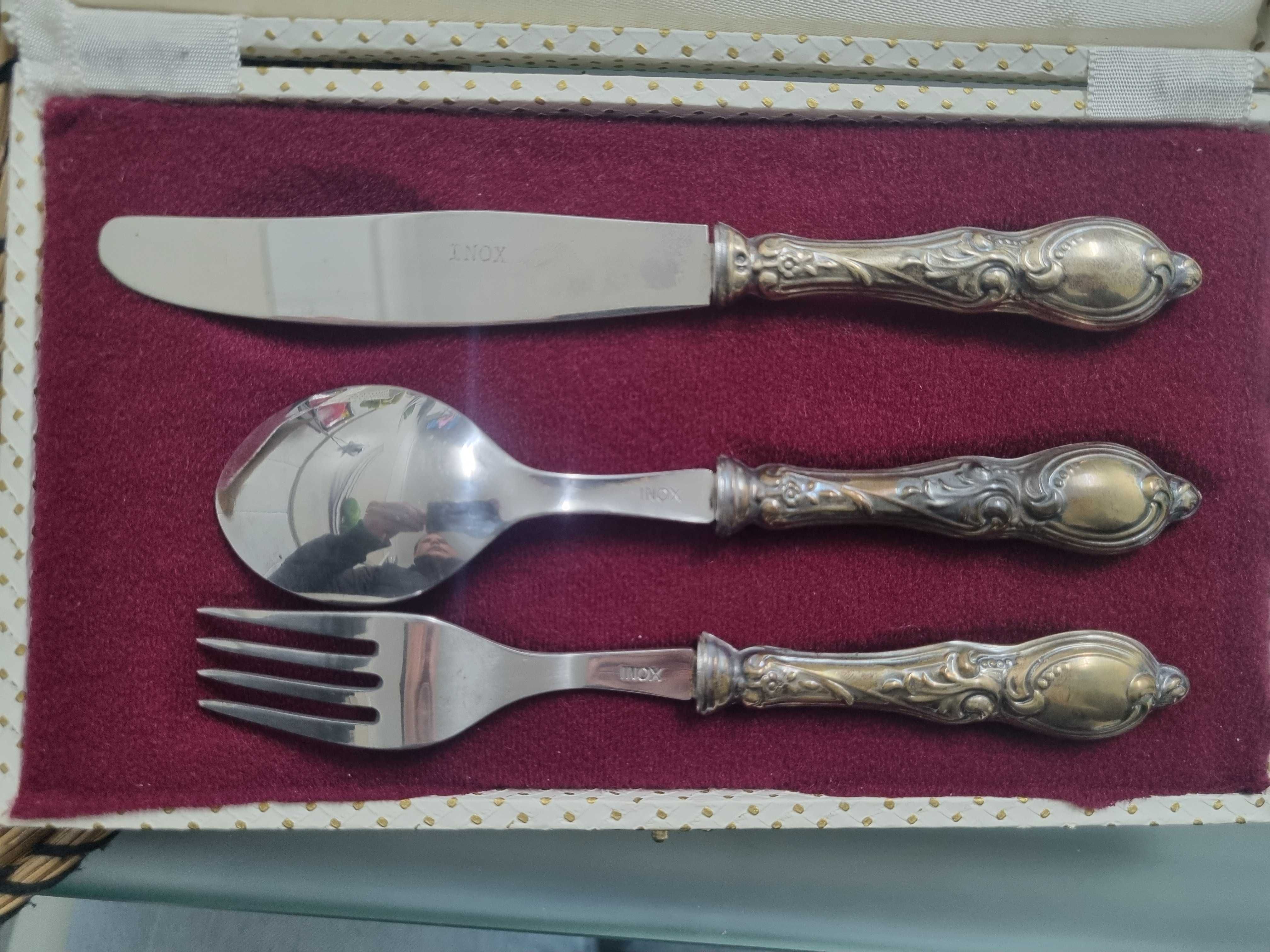 Vintage Conjunto de Talheres em PRATA e inox - Novo