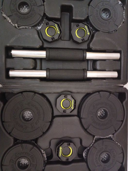 Гантели Energetics, 20 кг, в кейсе, метал, каждая по 10 кг