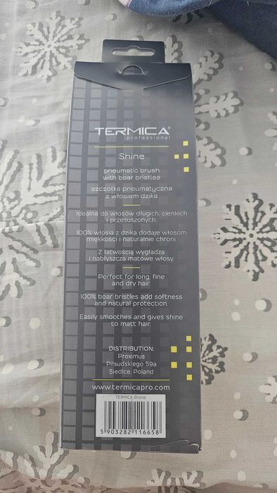 Szczotka do włosów pneumatyczna z włosiem dzika Termica Shine