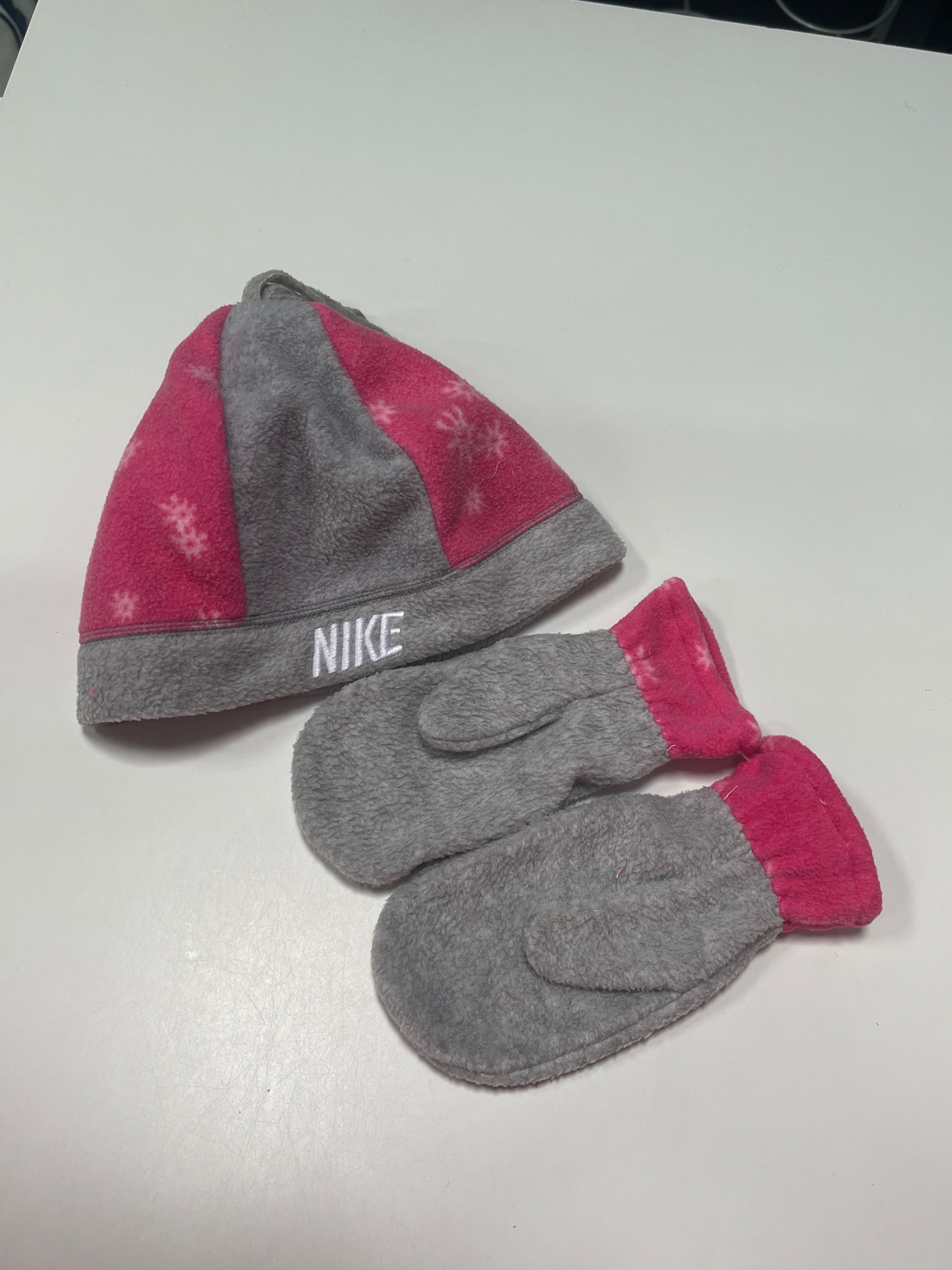 Nike komplecik dla dziewczynki S i M polarek czapka rękawiczki