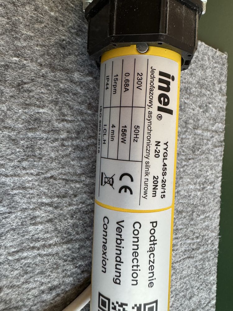 Silnik inel do rolety zewnetrznej YYGL45S-20/15