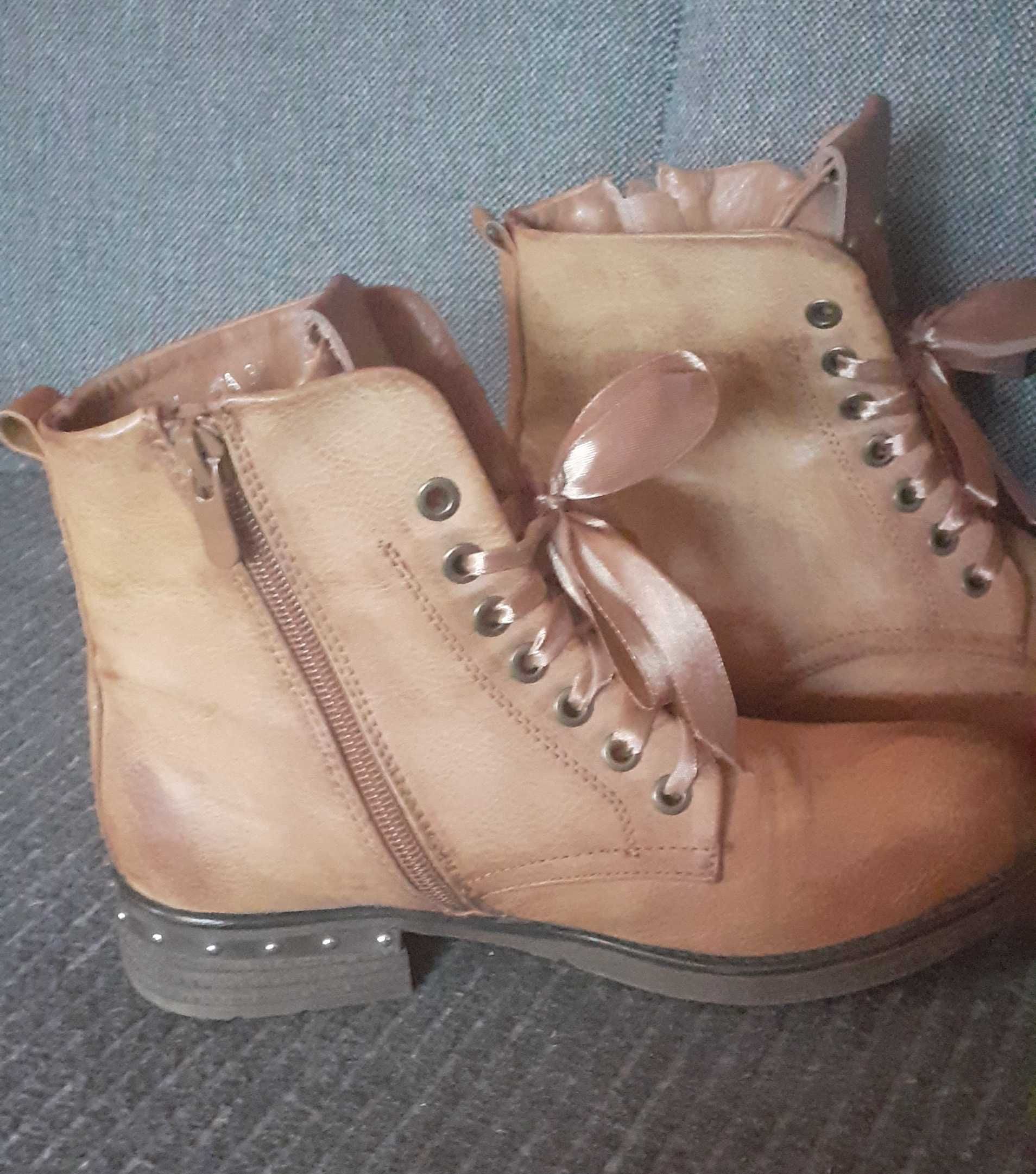 Botki 36 buty karmelowe