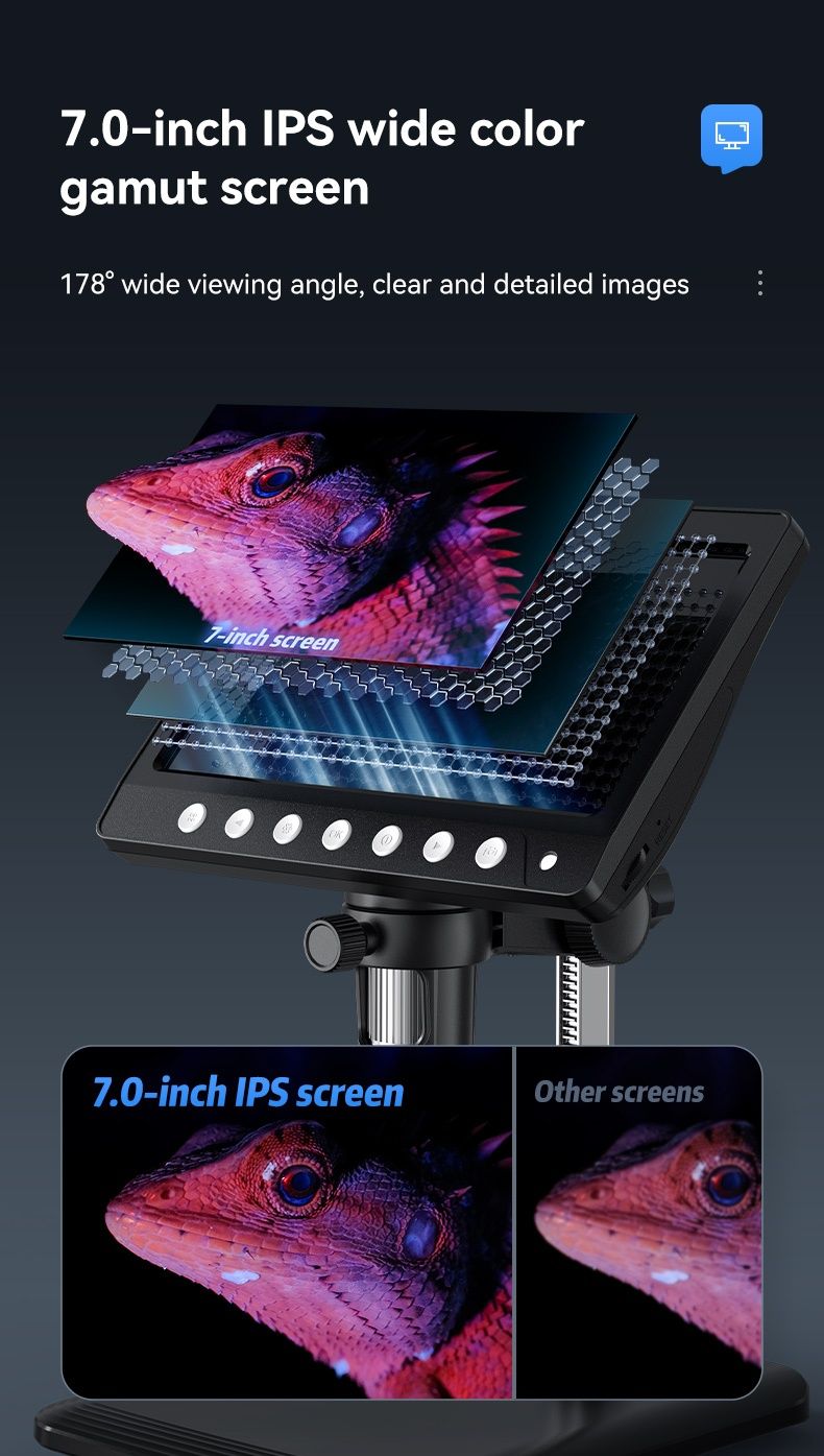 Mikroskop Cyfrowy 1200X Duży Ekran 1080p USB Elektroniczny Profesjonal