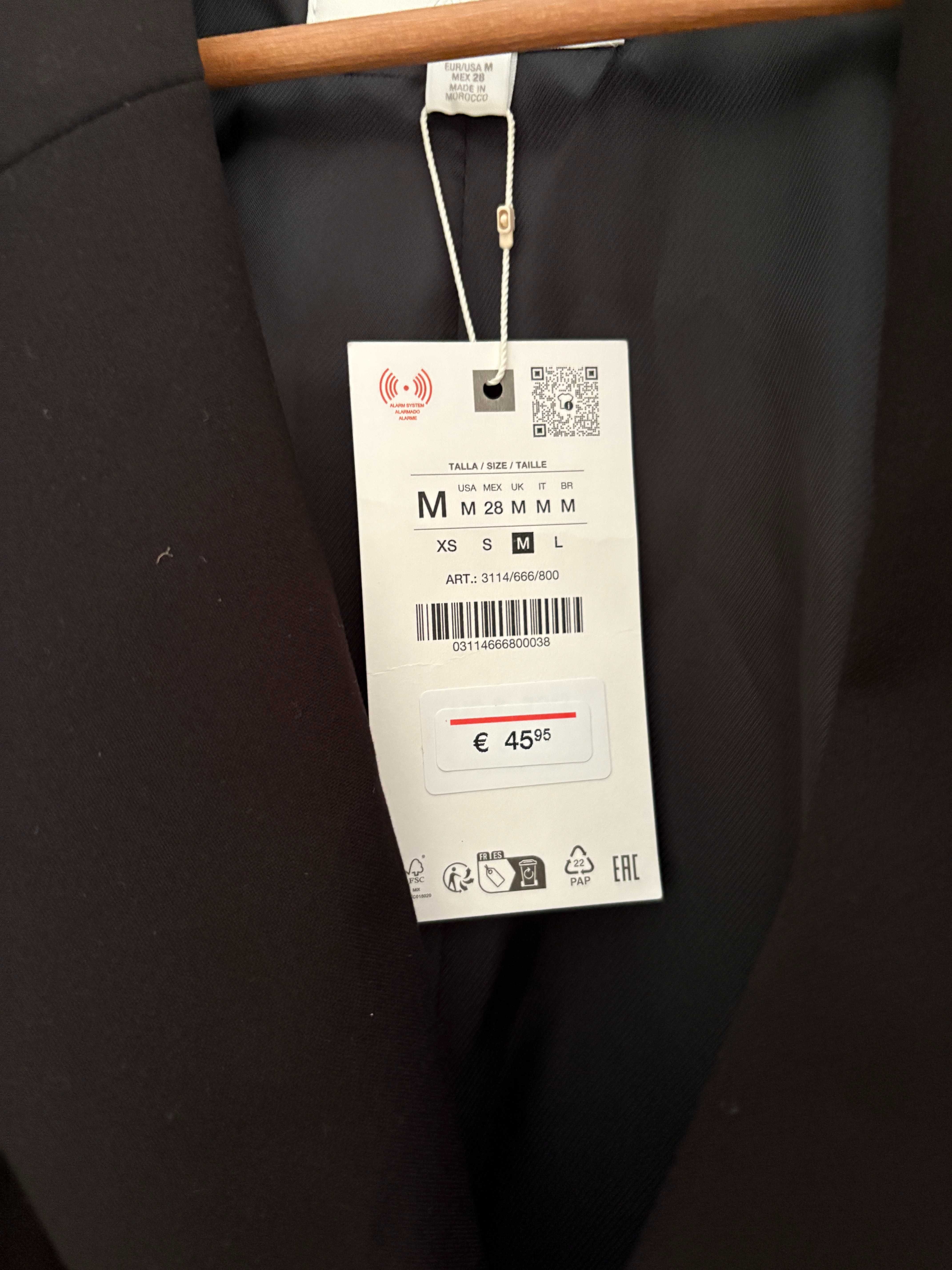 Blazer Zara Oversize com ombreiras - preto  NOVO COM ETIQUETA